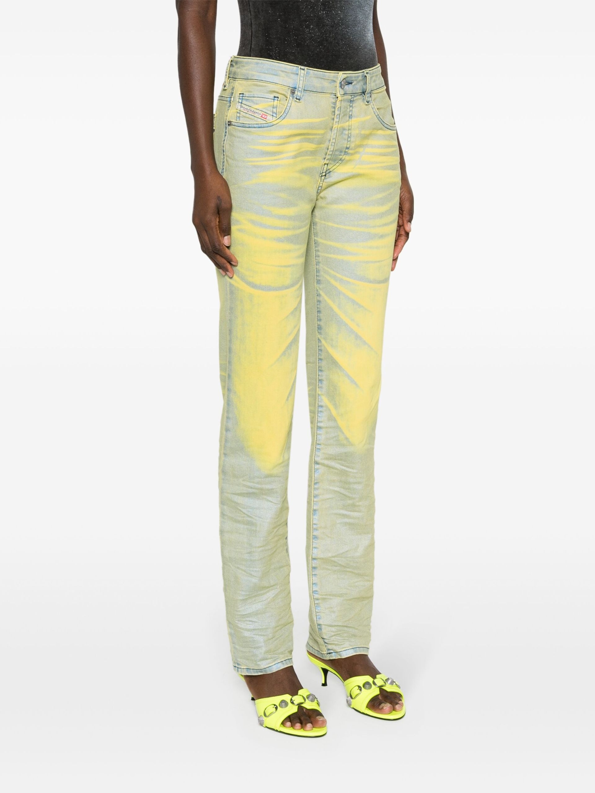 Yellow 1989 D-Mine Straight Leg Jeans - 3