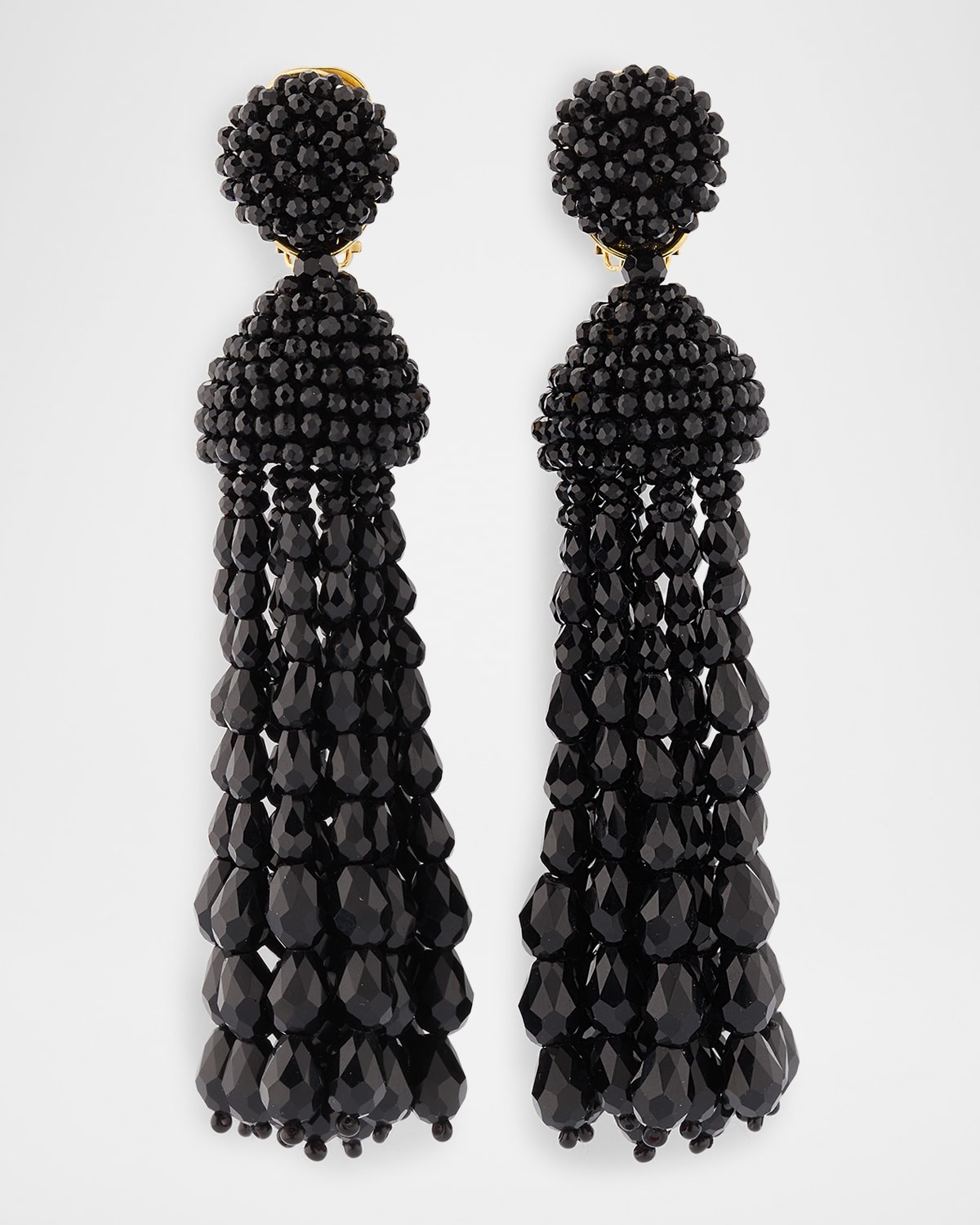 Chandelier Earrings, Black - 1
