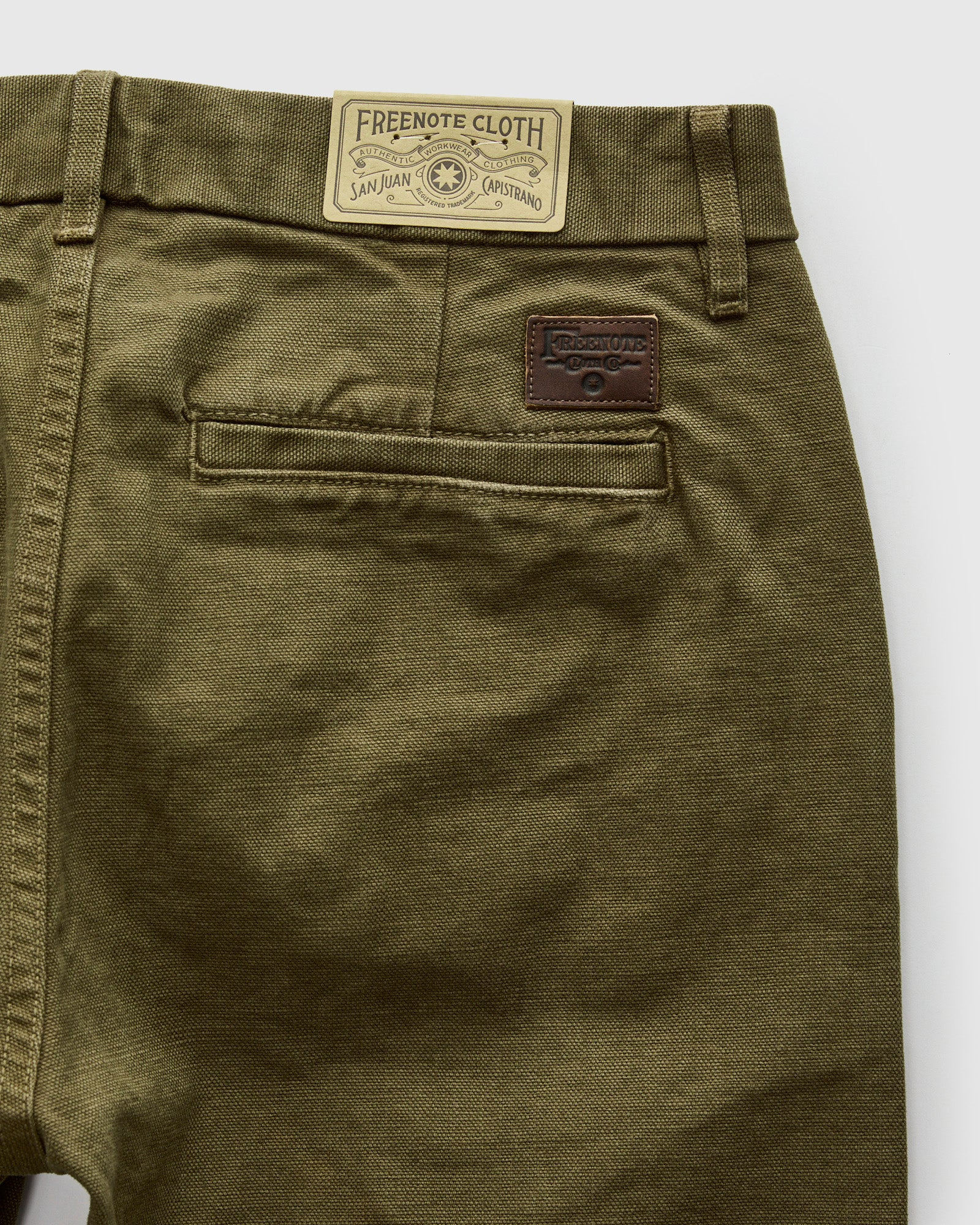 14oz Slub Workers Chino in Army - 3