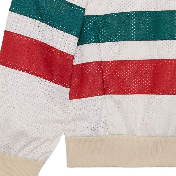 Gucci Mesh Fabric Zip Jacket 'Off White Red' 737369-XJFFK-9212 - 5