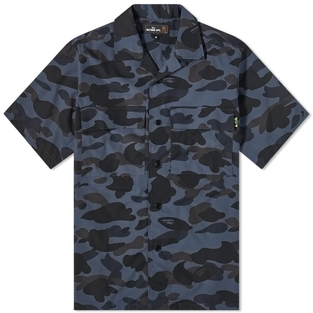 A Bathing Ape Mr Camo Open Collar Shirt - 1