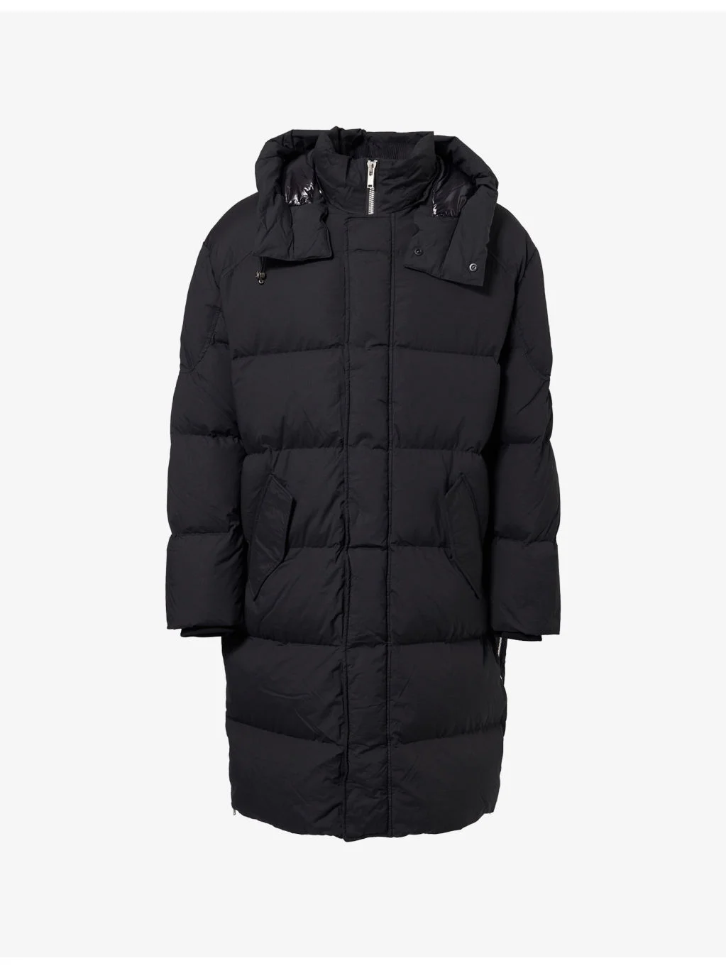 Everest Long Hooded Stretch-Woven Blend Down Jacket - 1