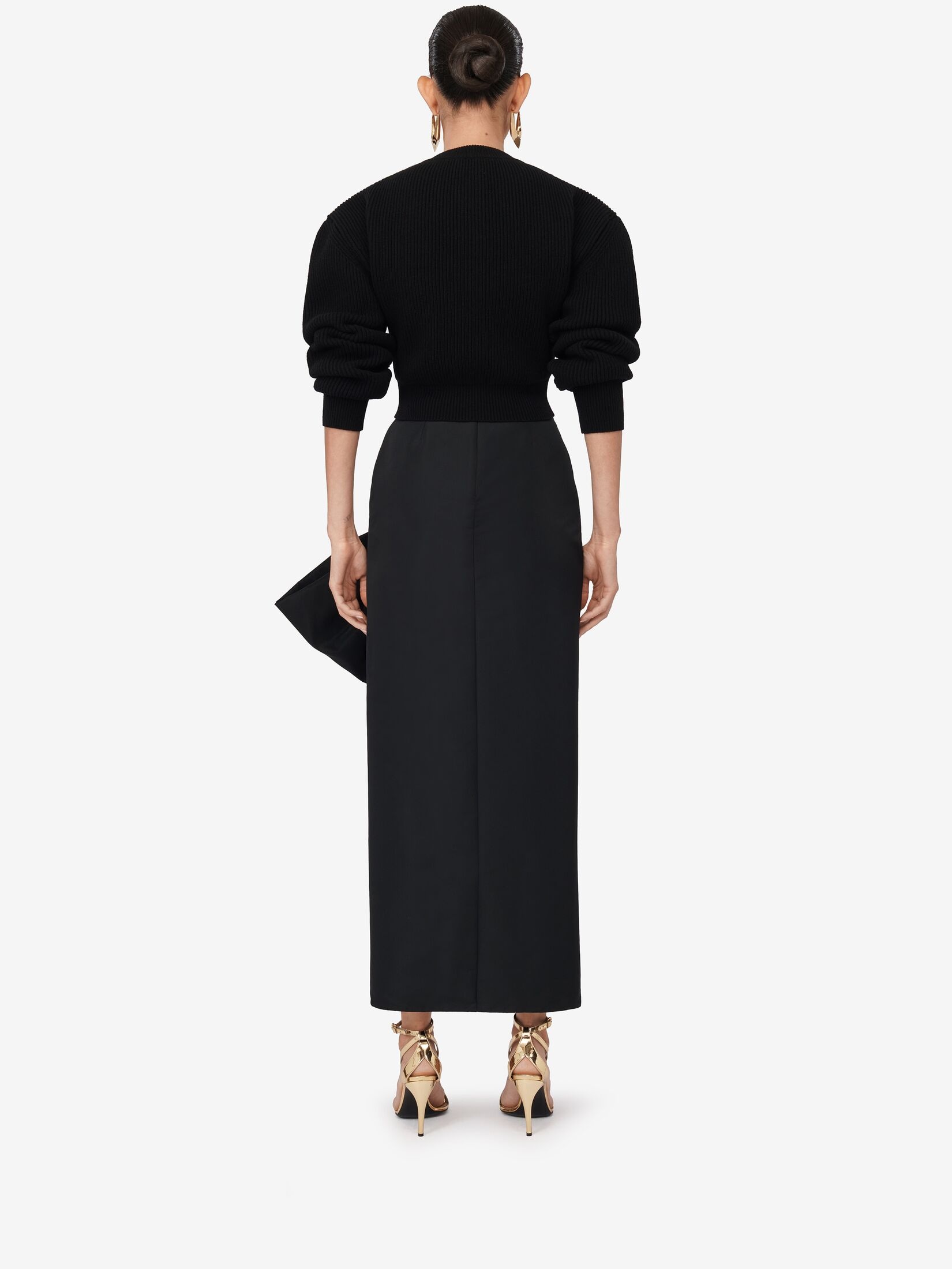Women's Cocoon Sleeve Cardigan in Black - 4