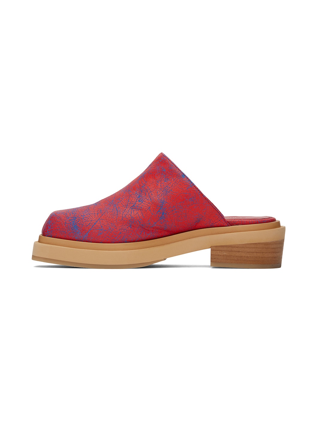 Red & Tan Zoe Clogs - 3