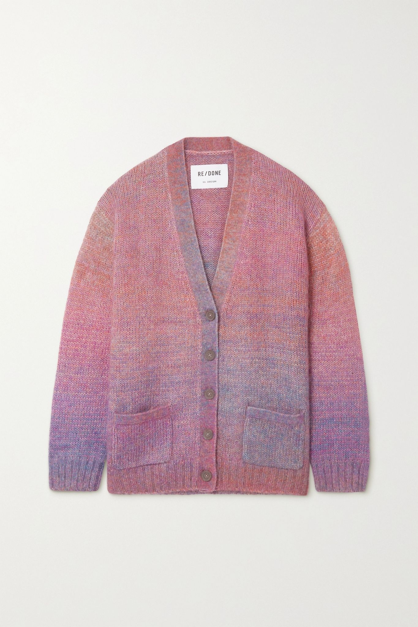 90s space-dyed knitted cardigan - 1