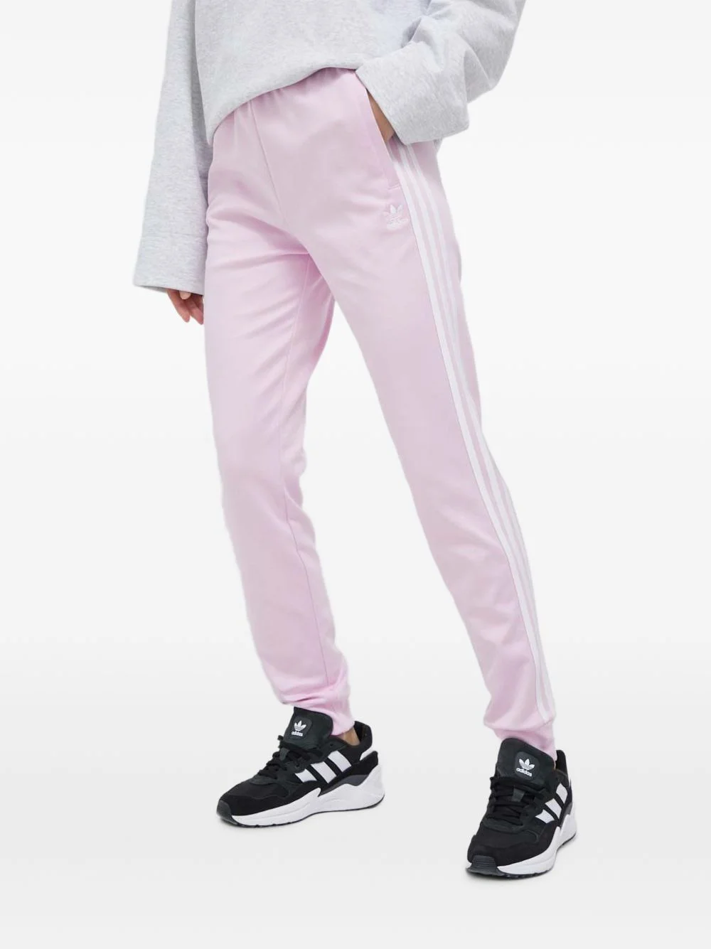 trefoil-embroidered side-stripe track pants - 1