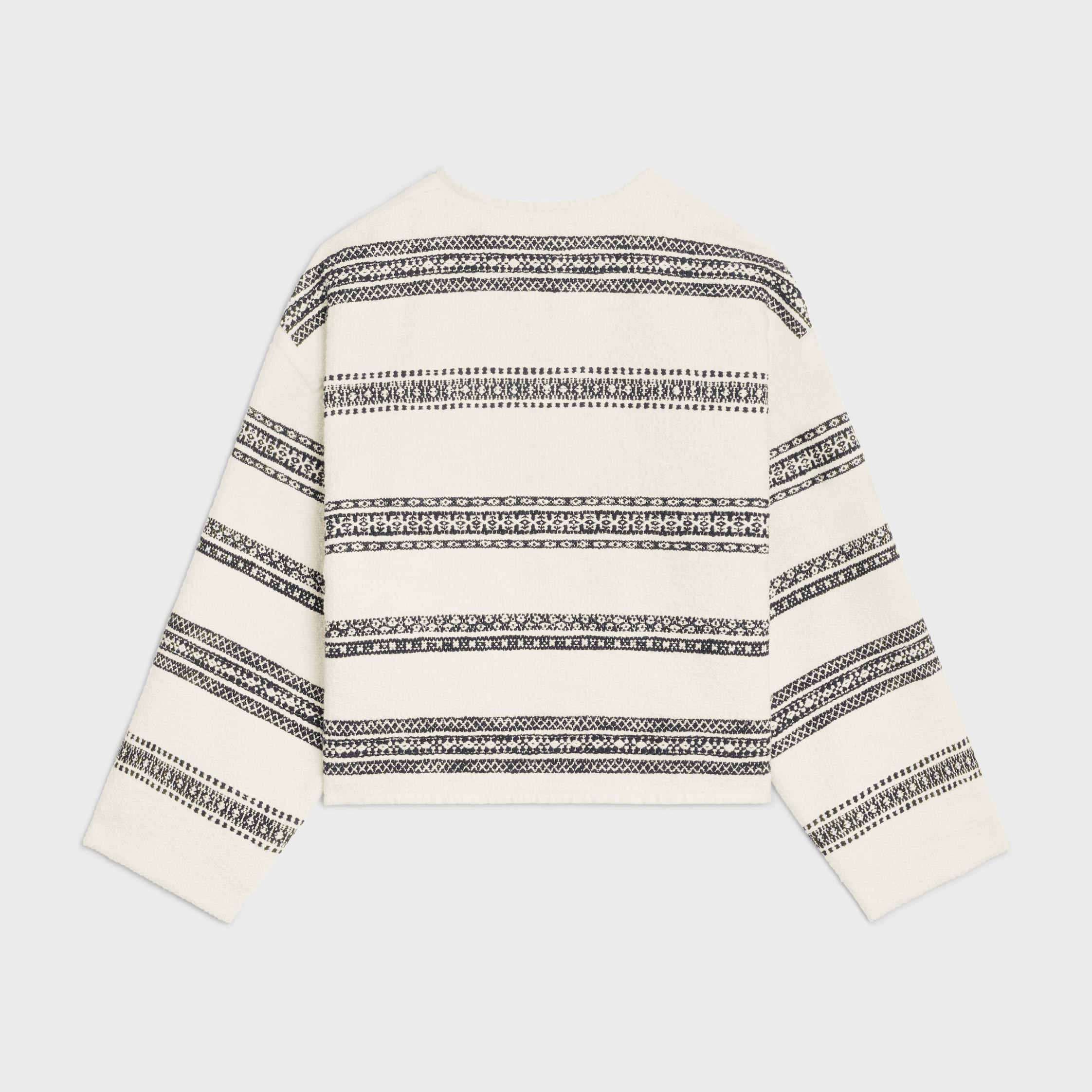 baja cardigan in striped tweed - 2