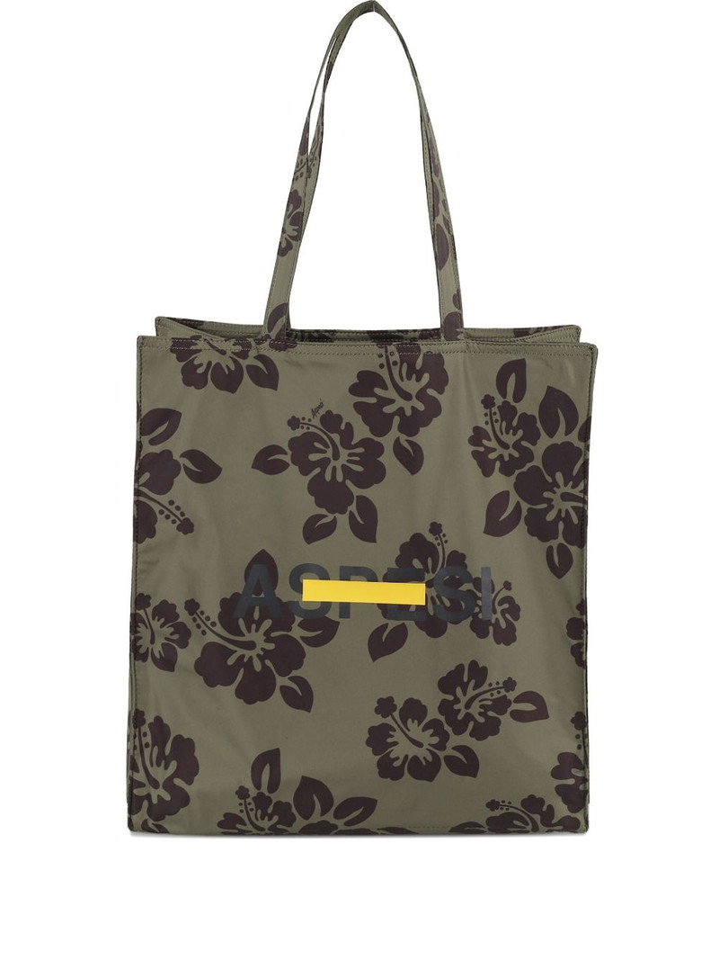 hibiscus-print tote bag 1