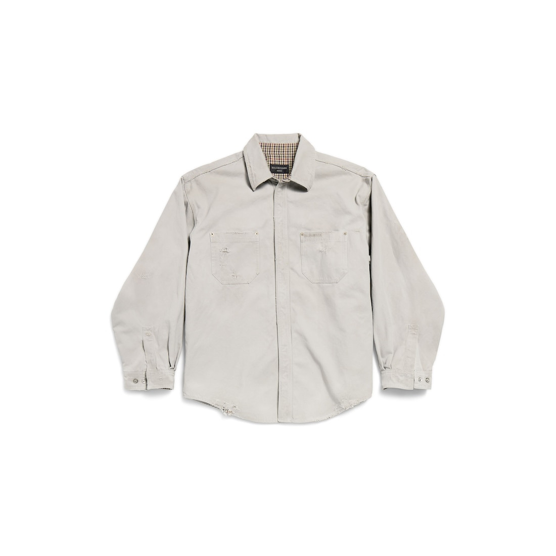 Men's Workwear Overshirt in Light Grey - 1