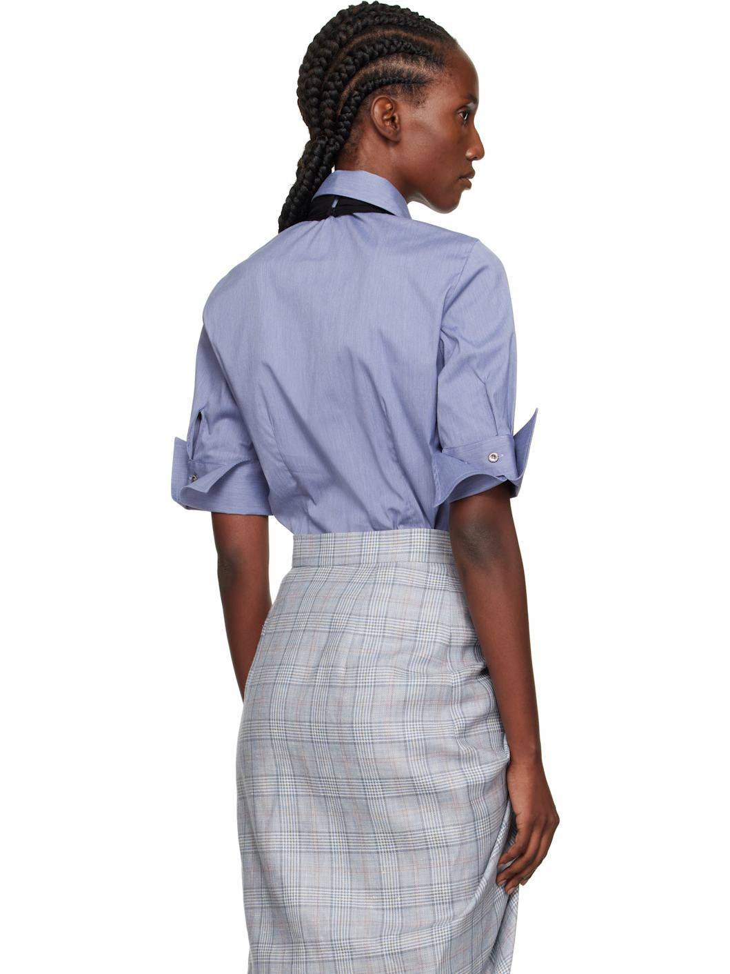 Blue Short Sleeve Violin Shirt - 3