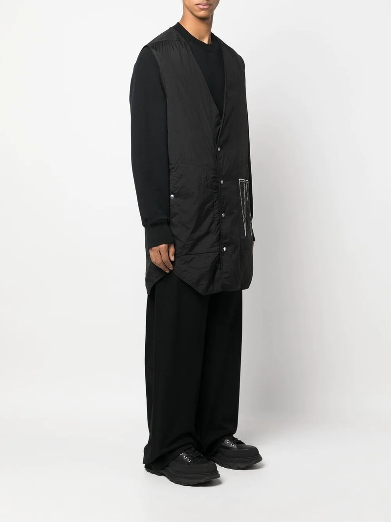 logo-print sleeveless coat 3