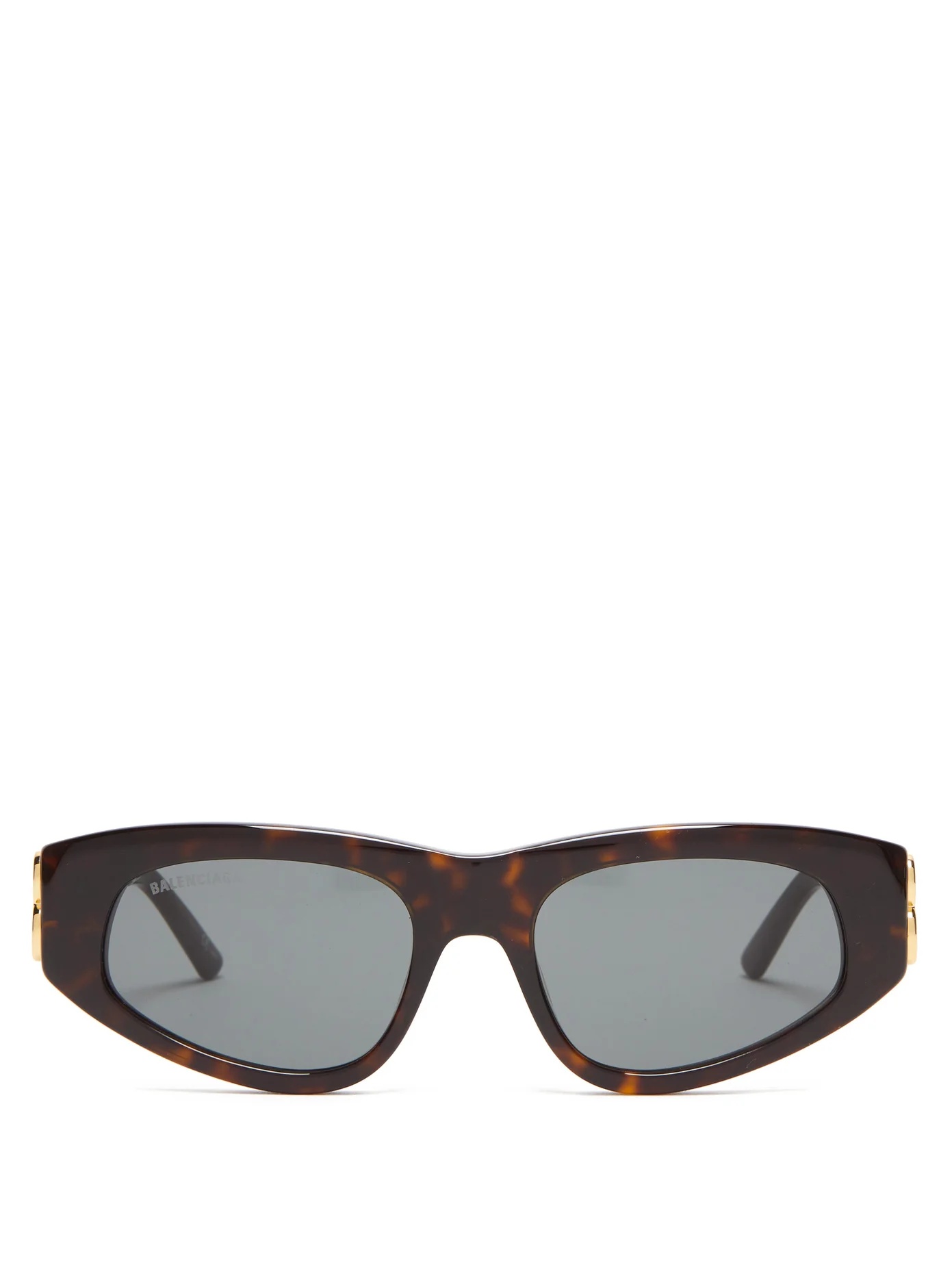 Oval tortoiseshell-acetate sunglasses - 1