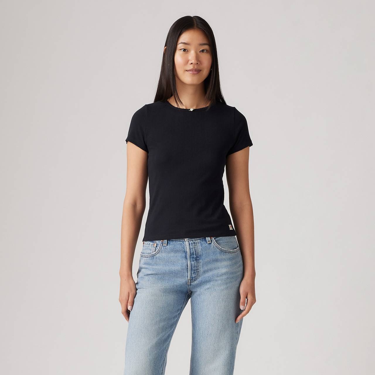 DRY GOODS WOMEN'S POINTELLE T-SHIRT - 1