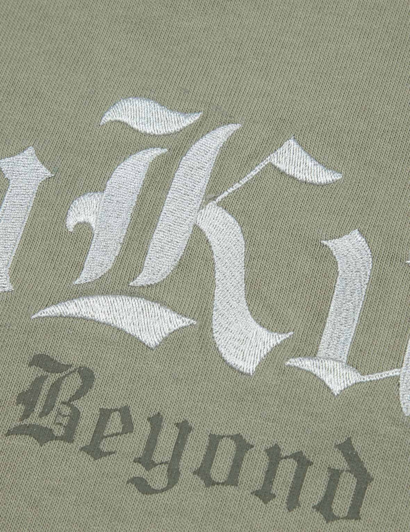 Allover Logo and Seagull Embroidery Loose Fit Pigment Dye T-Shirt 8