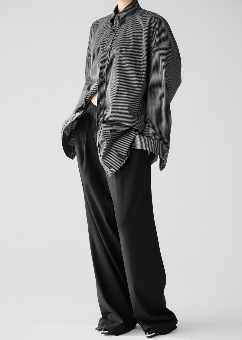 Lioris Oversized Shirt - Black/White Stripe 8