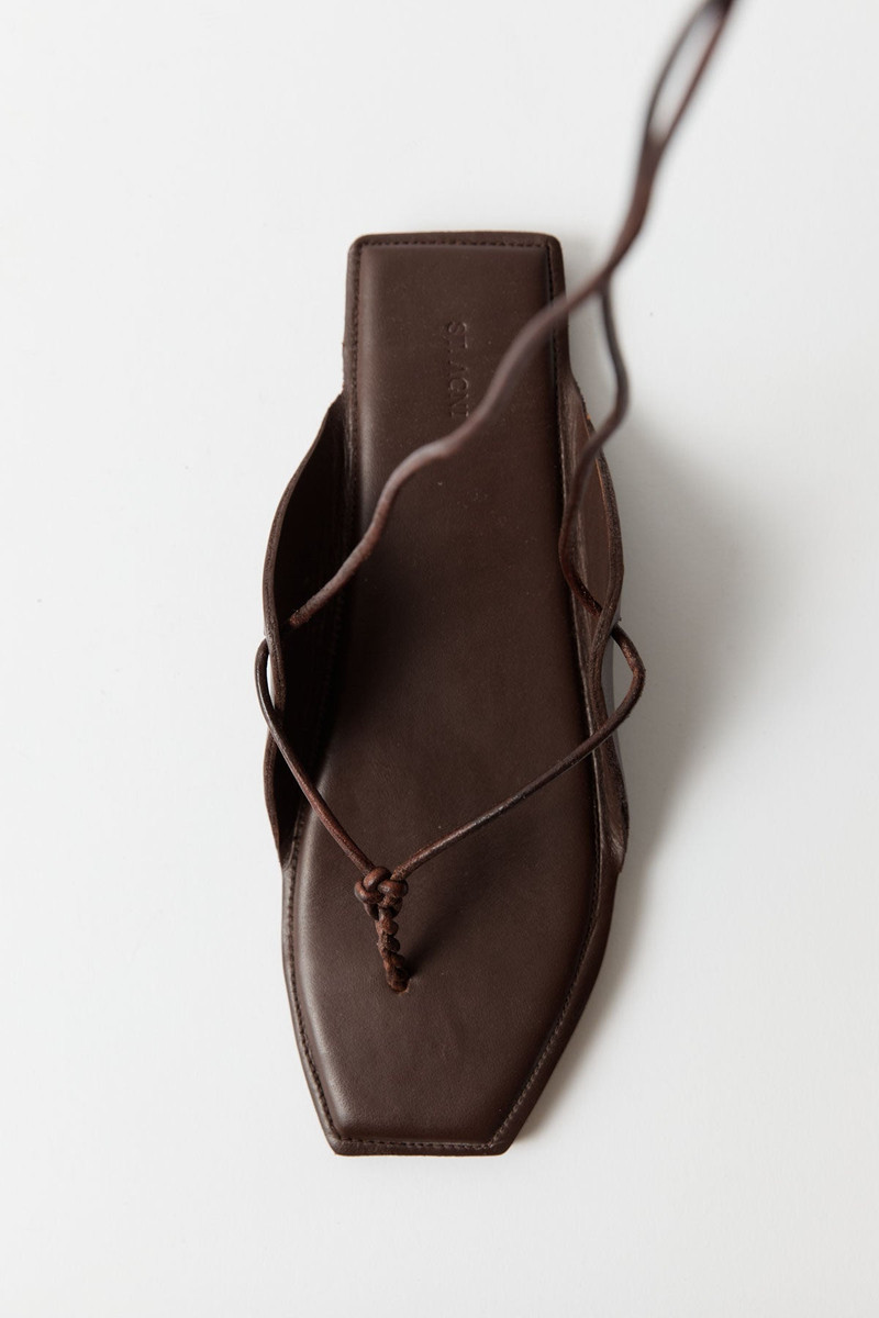 Tie Up Sandal - Chocolate 4