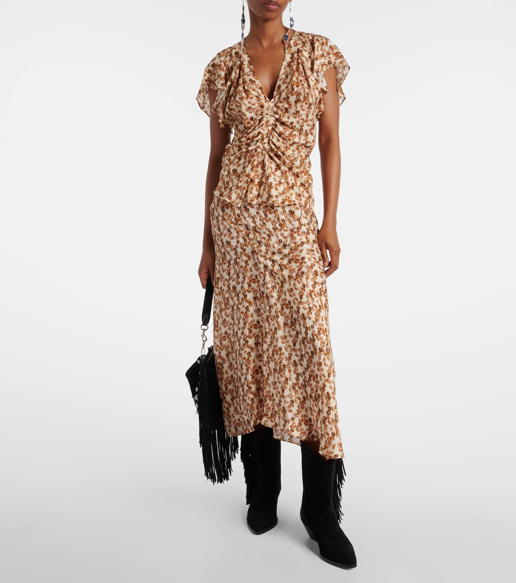 Lonea gathered printed top - 2