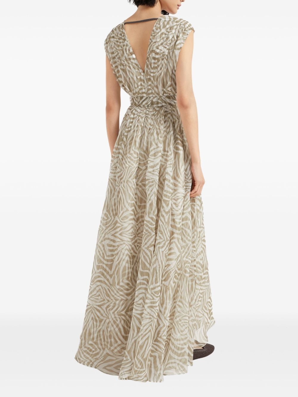 printed silk dress - 4