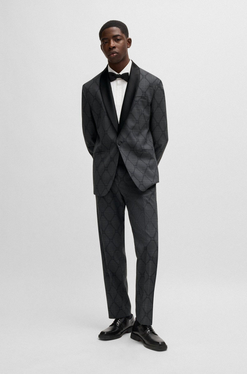 MODERN-FIT TUXEDO IN CHAIN-PRINT TWILL 1