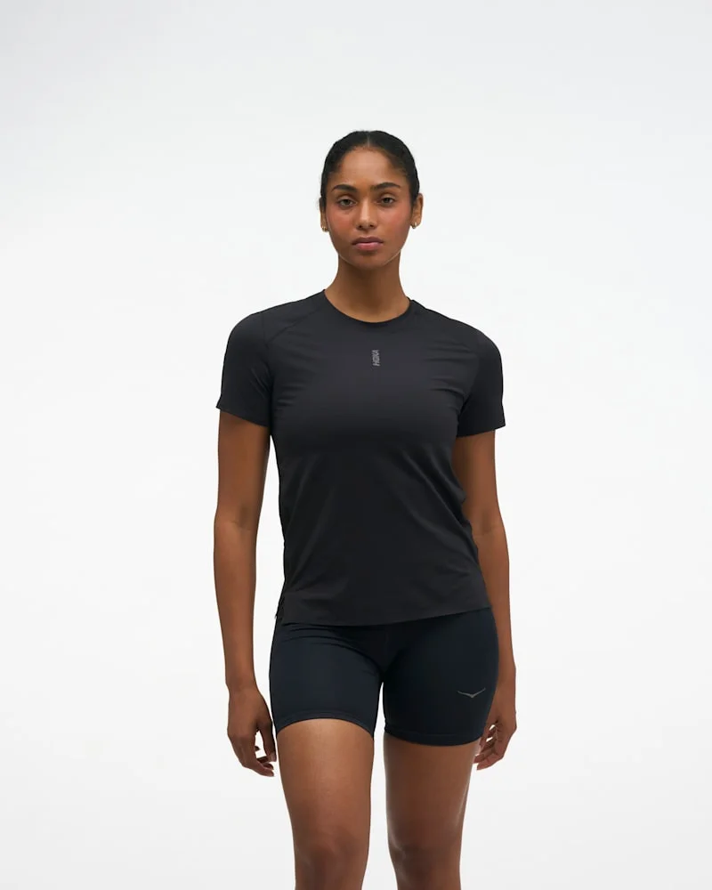Women's EveryRun Short Sleeve Shirt in Black - 1