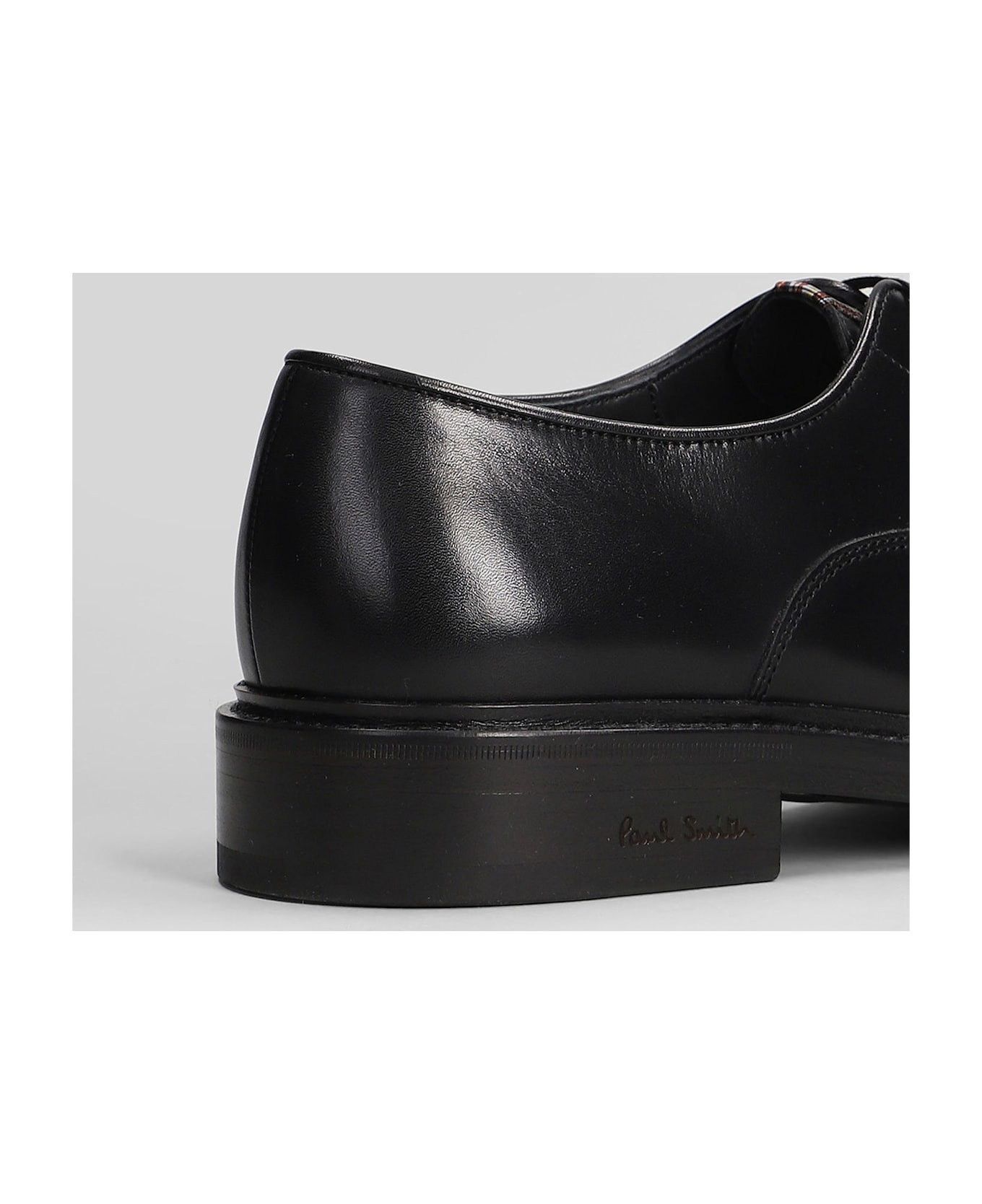 Lace Up Shoes In Black Leather - 5