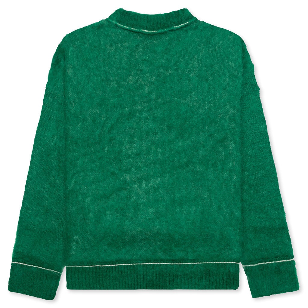 MOHAIR KNIT PULLOVER - GREEN - 2