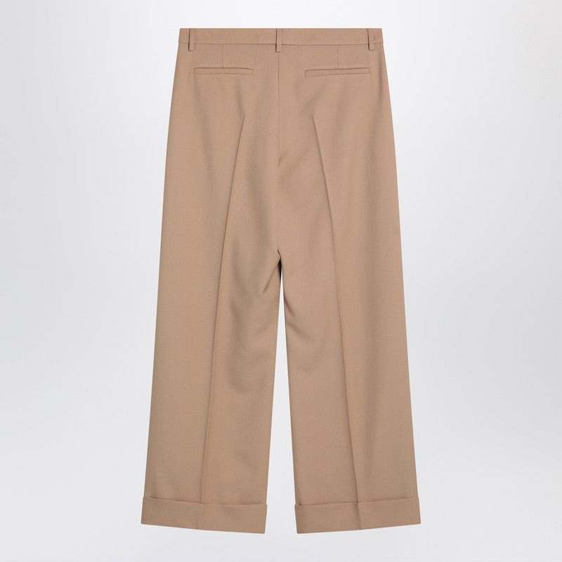 Valentino Camel-Coloured Wool Trousers Men - 2
