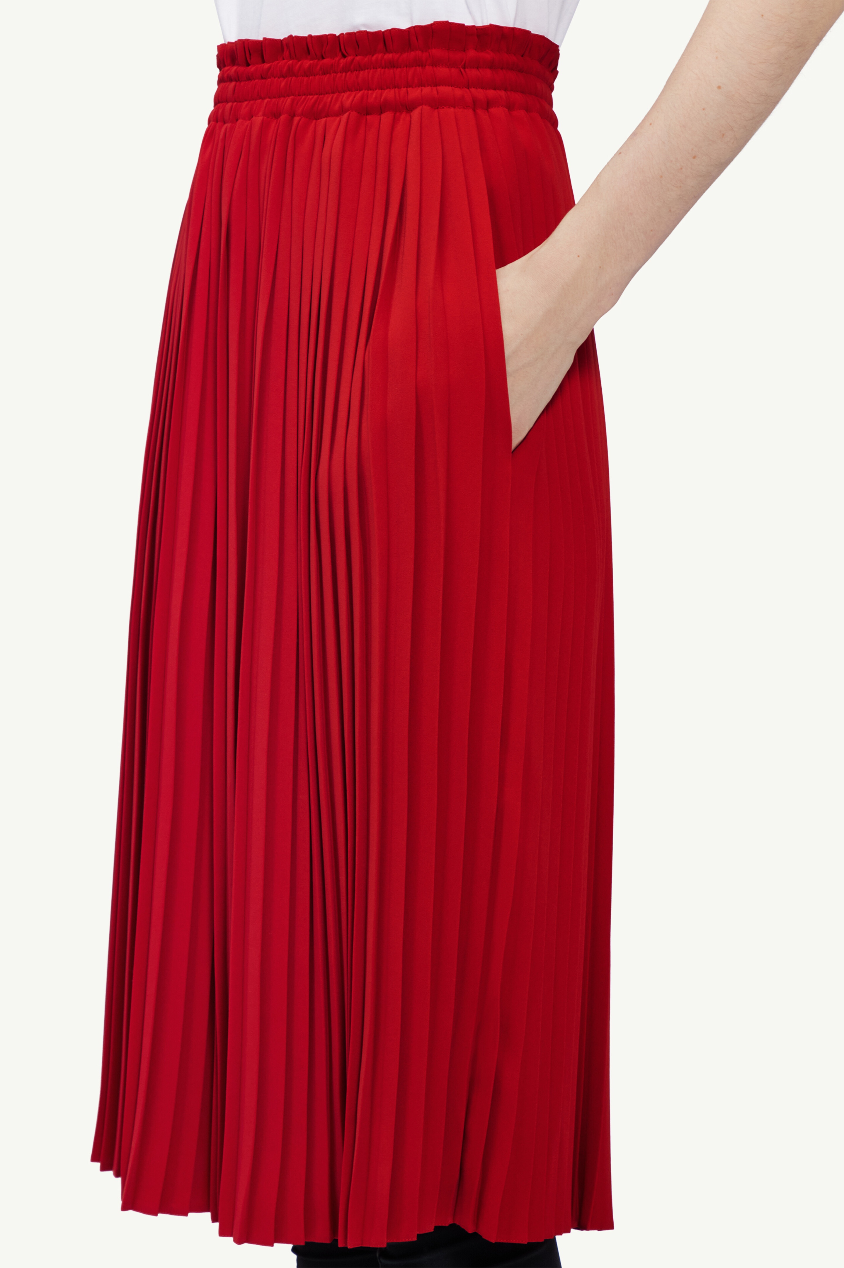 Mid-length pleated skirt - 5
