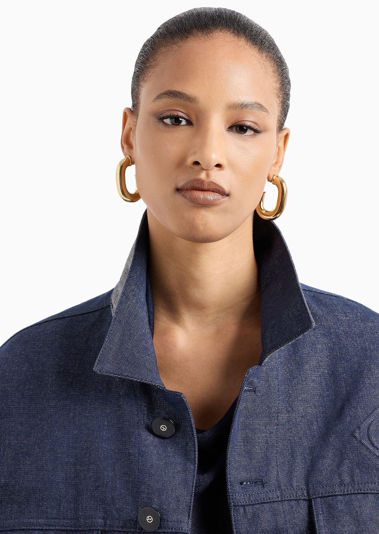Denim Collection blouson cotton, viscose and lurex denim - 5