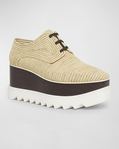 Stella McCartney Elyse Raffia Platform Sneaker Loafers outlook
