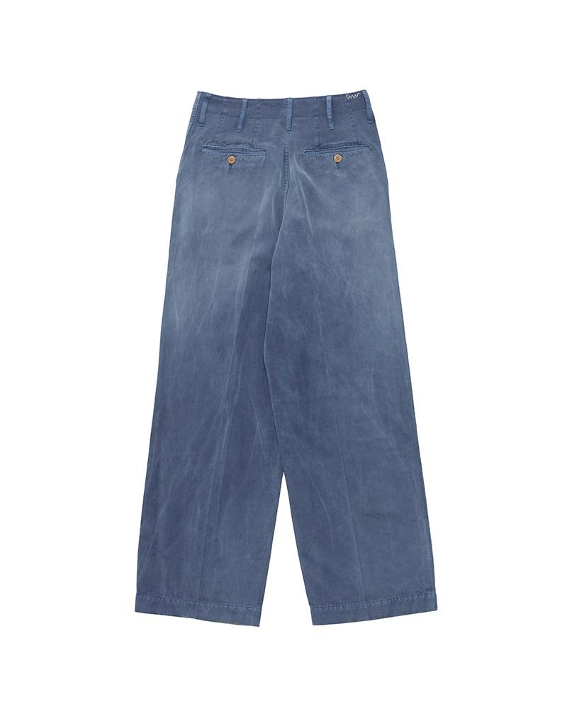 WIDE PANTS DMGD W BLUE - 2