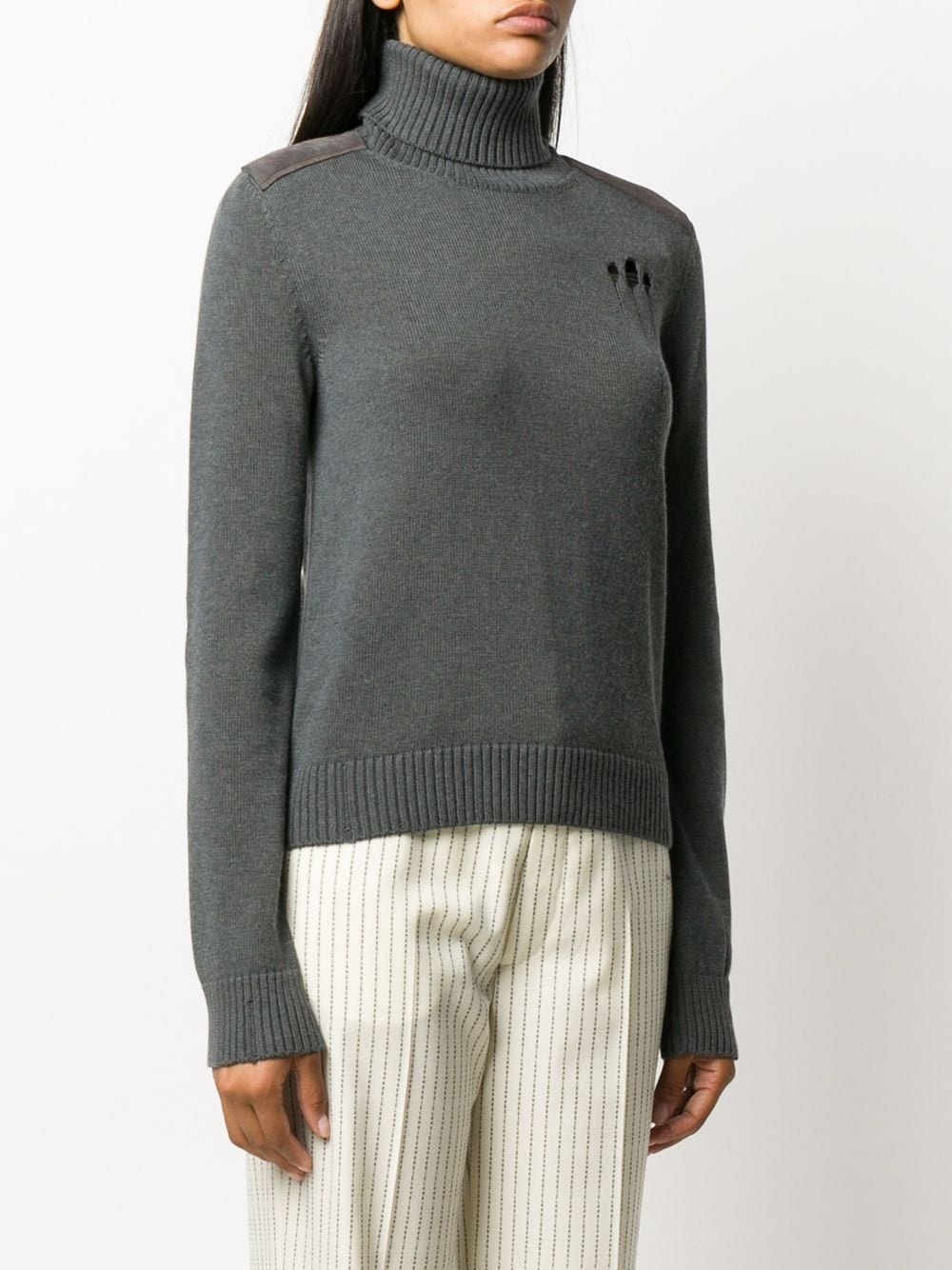 distressed cashmere jumper - 3