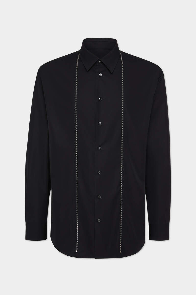 ZIPPED DROPPED SHOULDER SHIRT - 1