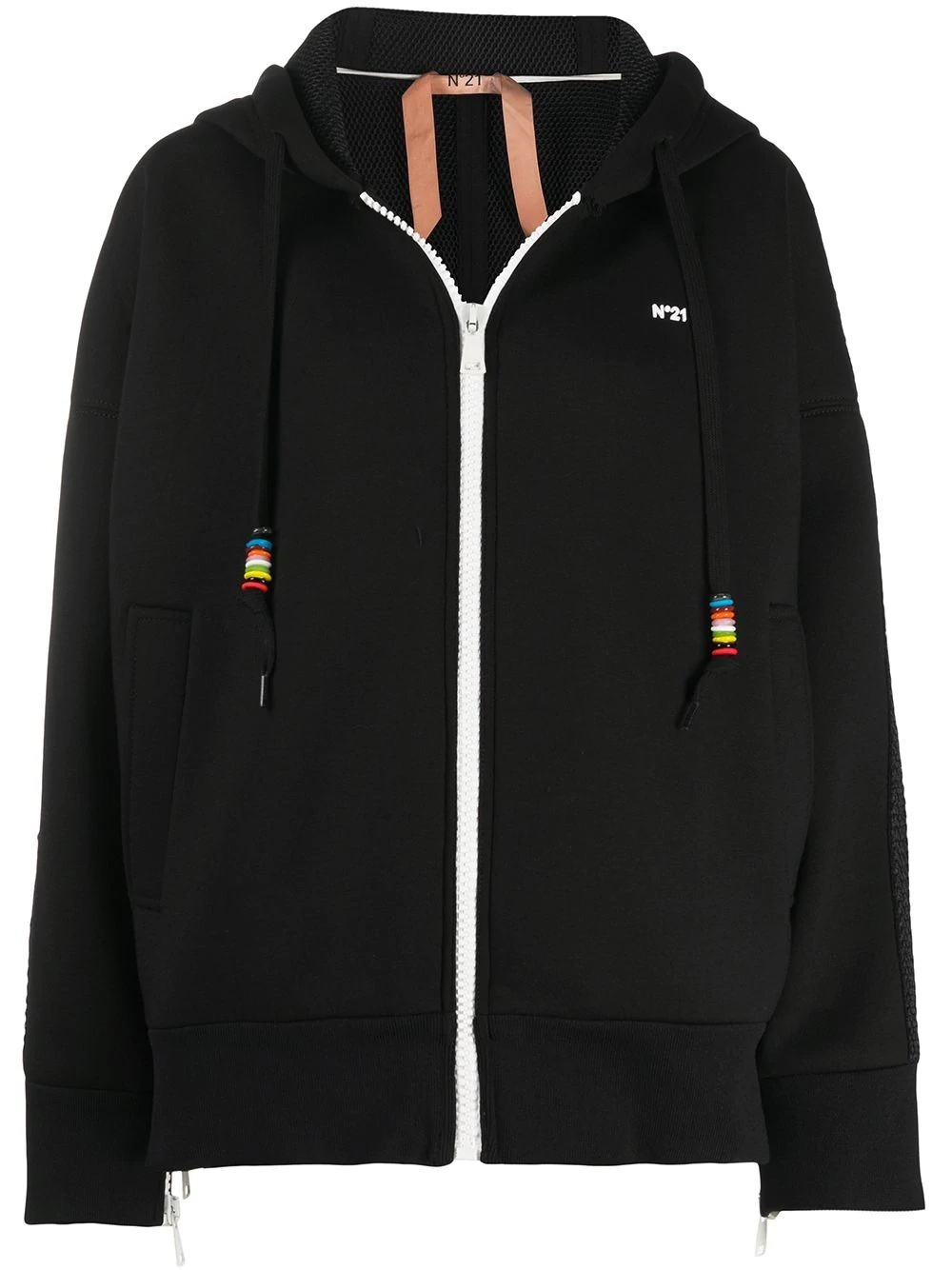 side zip logo hoodie - 1