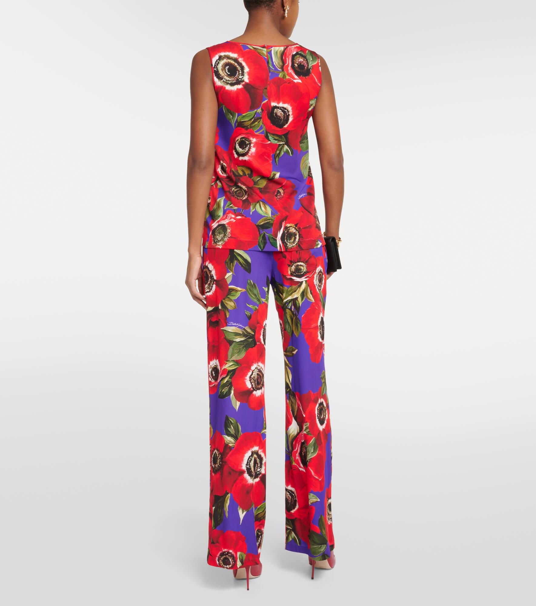 Anemone silk-blend charmeuse top - 3
