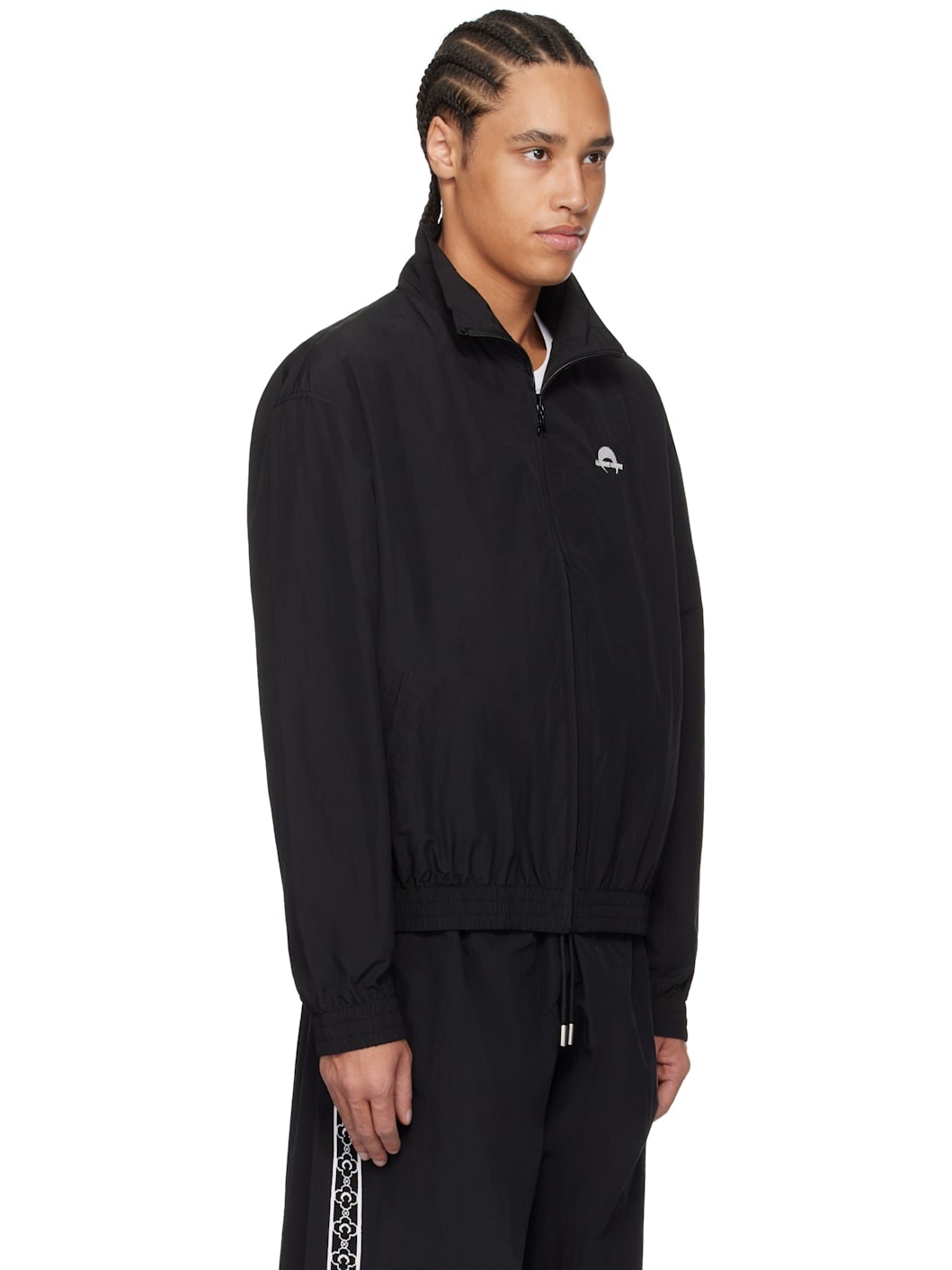 Black Recycled Nylon Track Jacket - 2