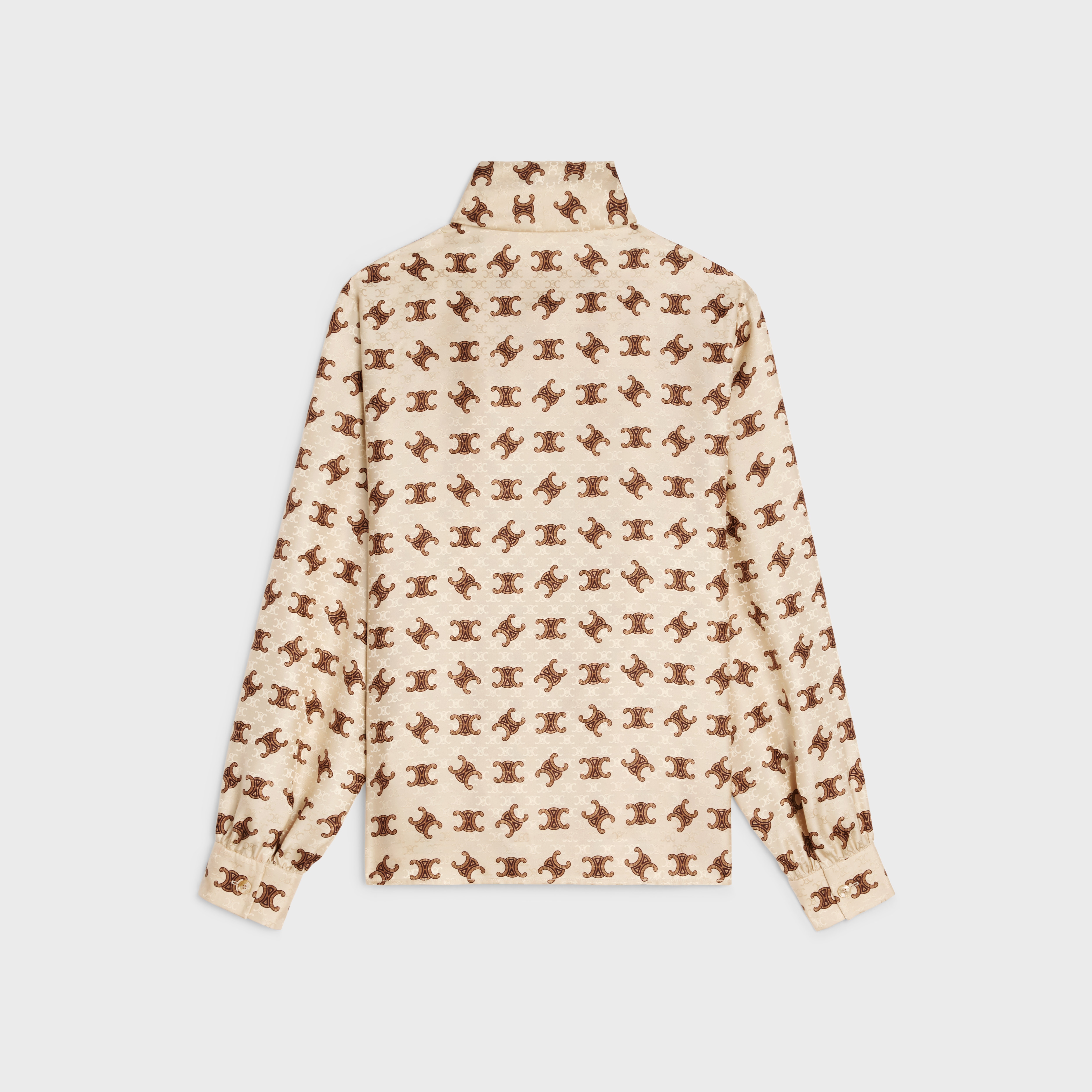 lavalliere blouse in shiny matte silk - 2