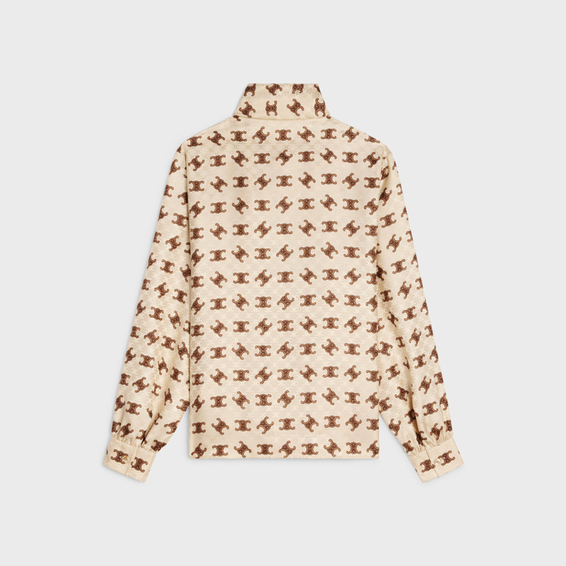 CELINE lavalliere blouse in shiny matte silk outlook