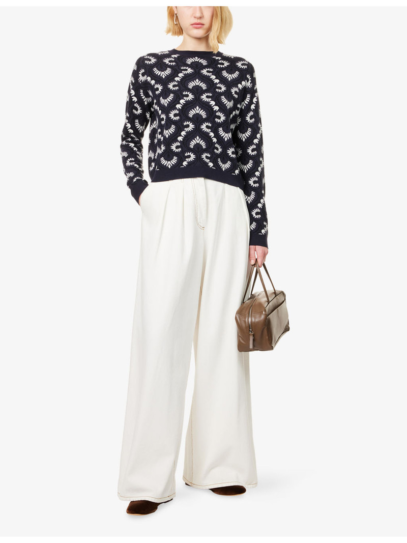 WEEKEND Max Mara Jacquard Crewneck Knitted Jumper outlook