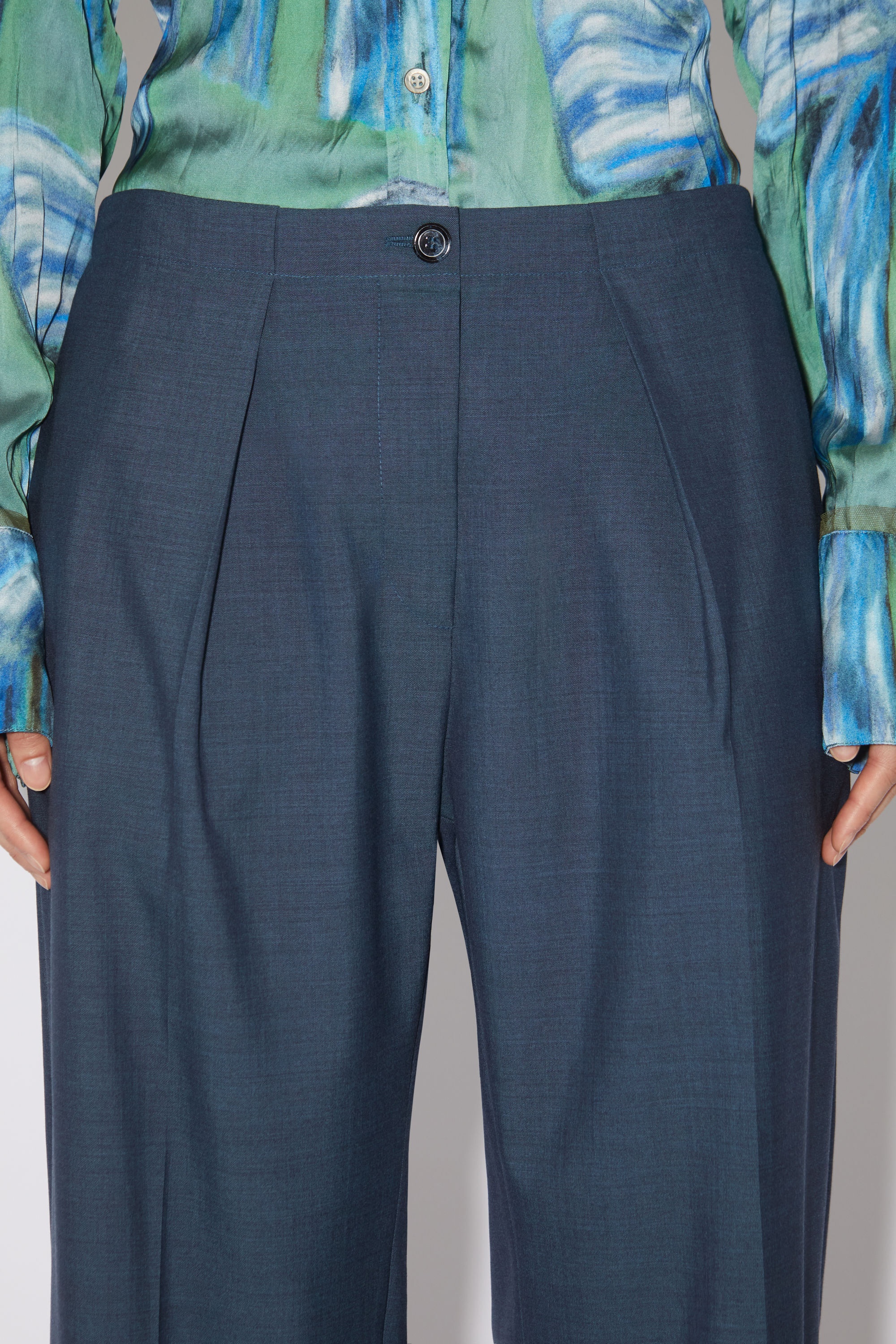 Tailored trousers - Teal blue - 5