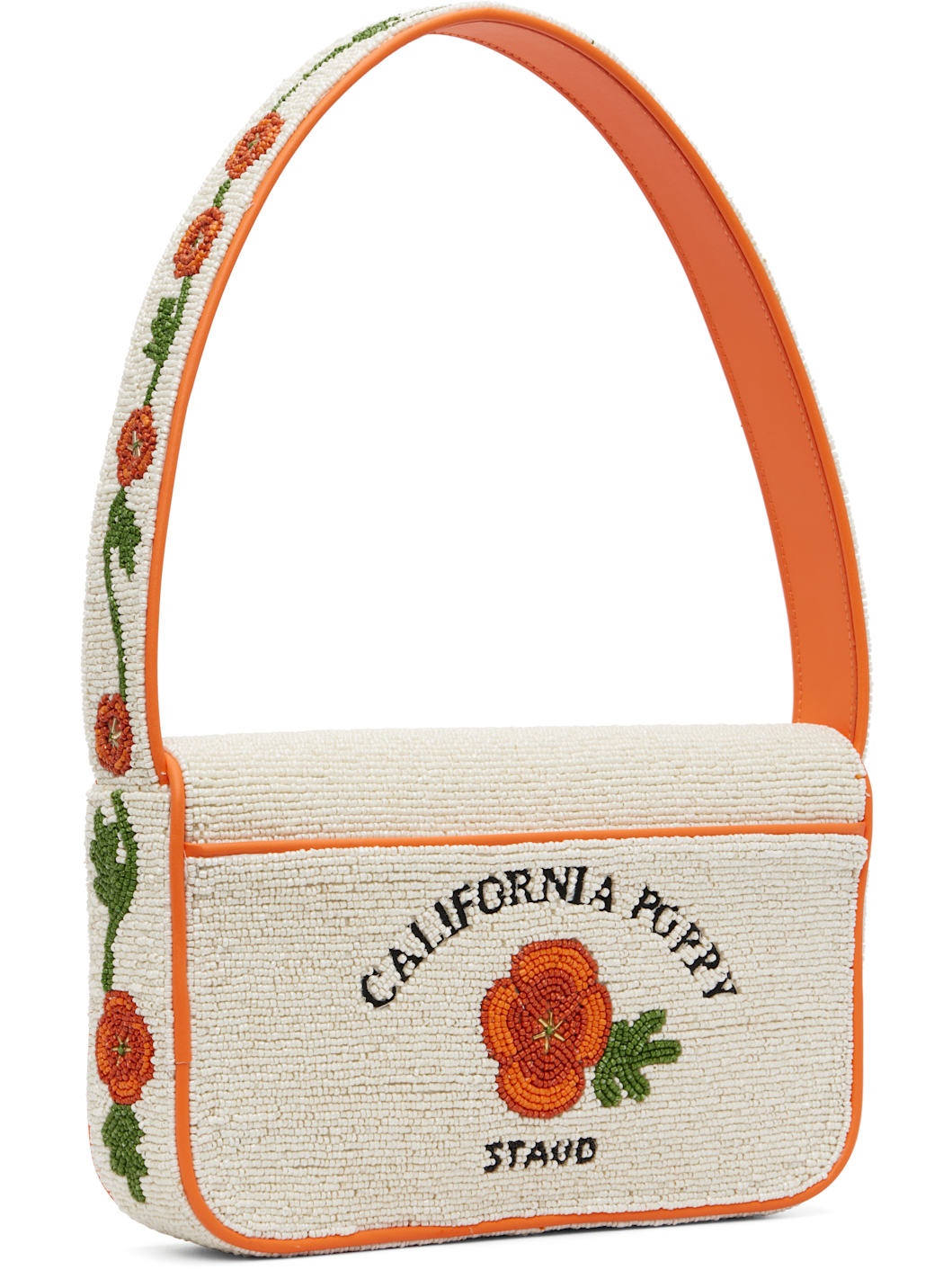 Off-White & Orange Tommy Beaded Bag - 3