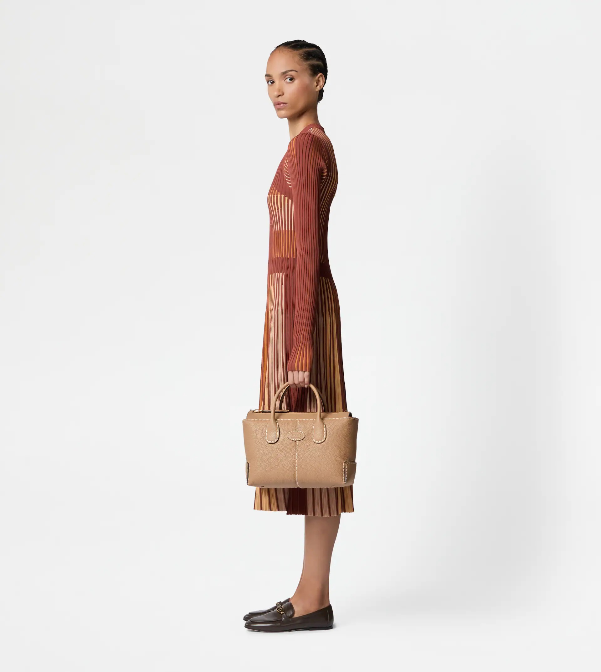TOD'S DI BAG IN LEATHER SMALL - NATURAL - 3
