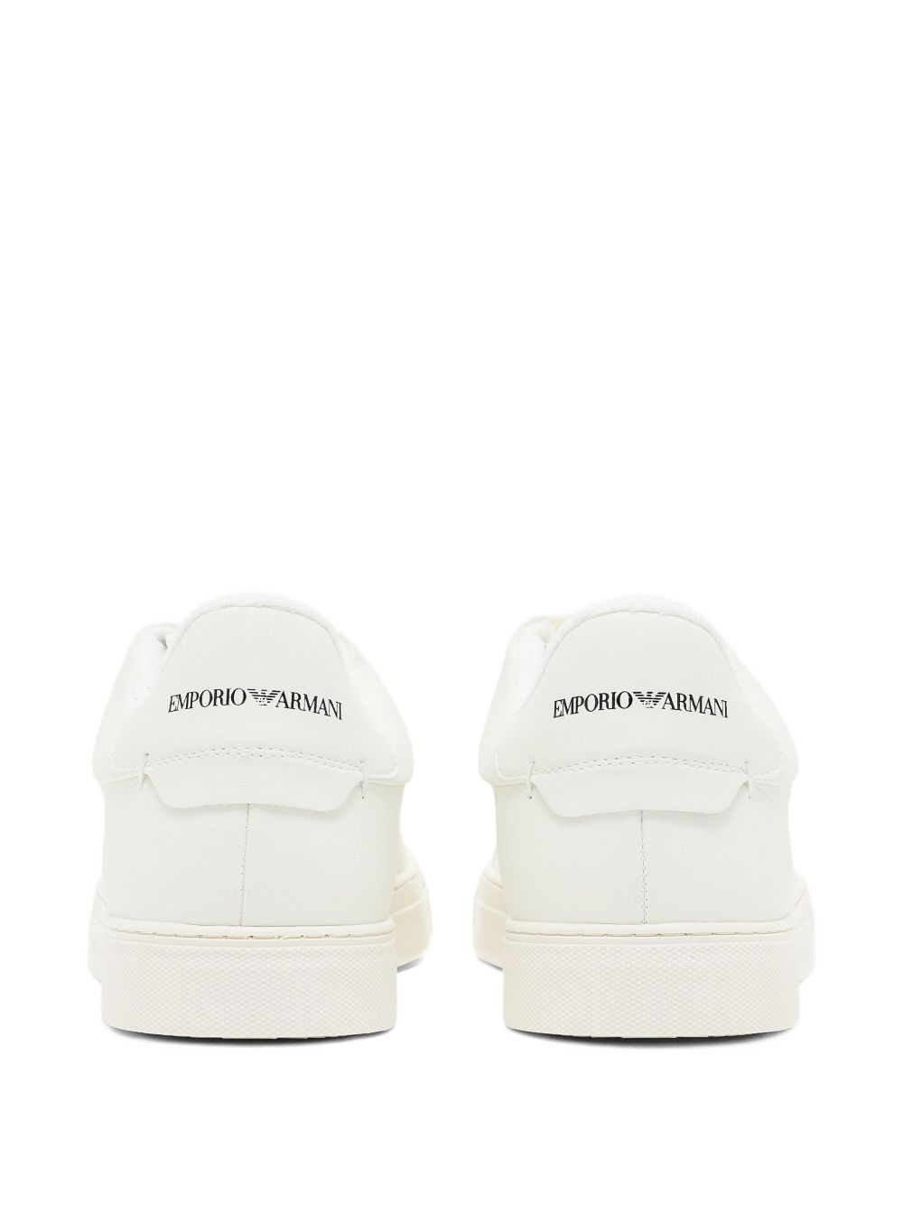 logo-detail leather sneakers - 3