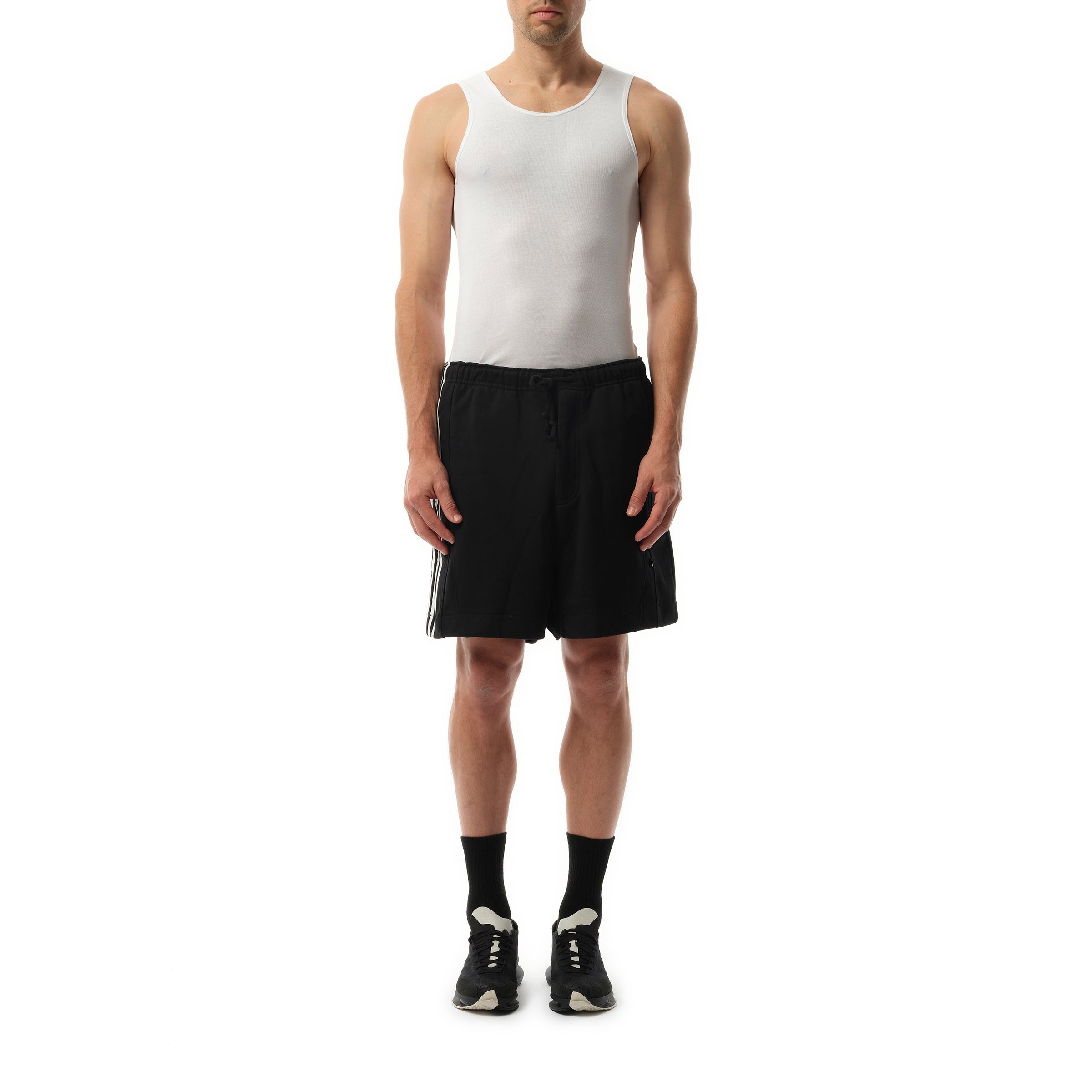 Football Cutout Shorts in Black - 4