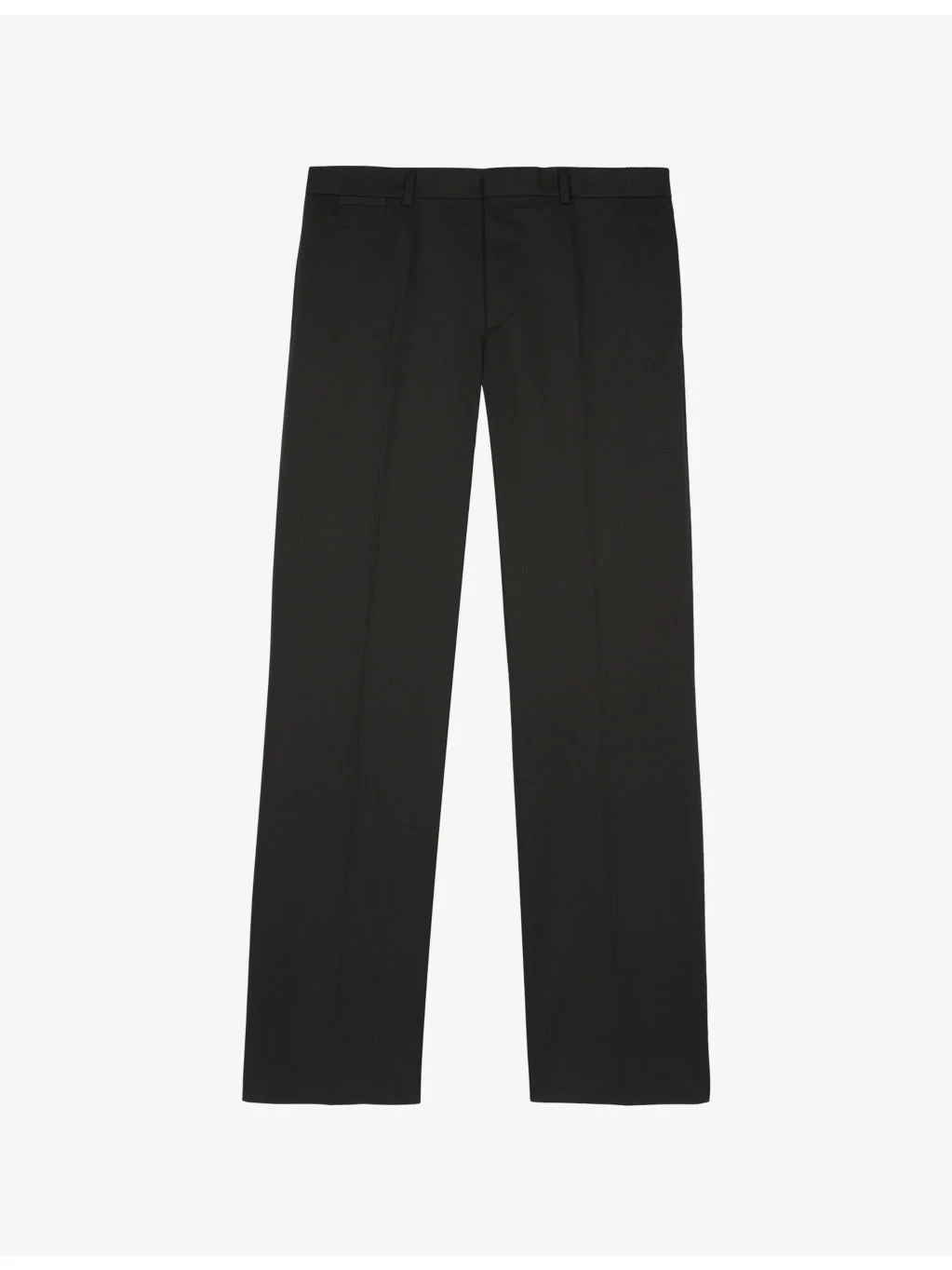 Tapered-Leg Mid-Rise Stretch-Cotton Trousers - 1
