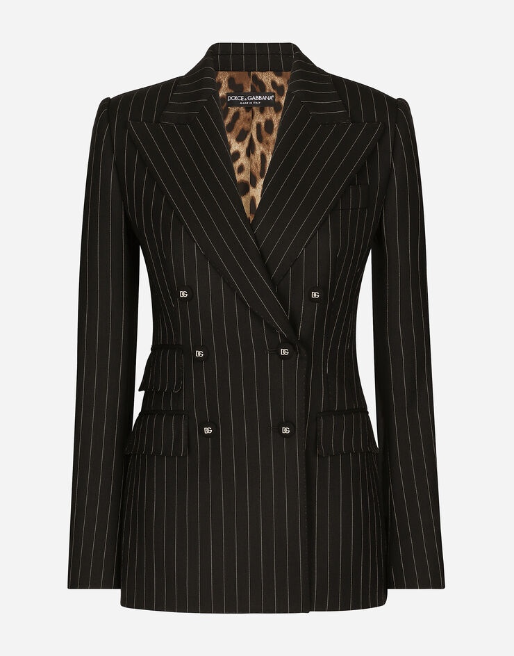 Pinstripe twill Turlington blazer - 1