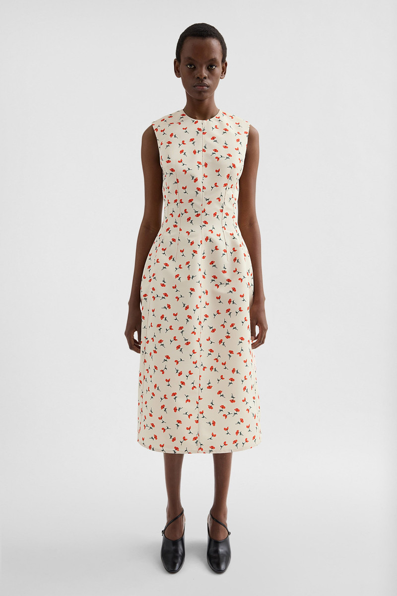 Jil Sander Technical Faille Printed Dress outlook