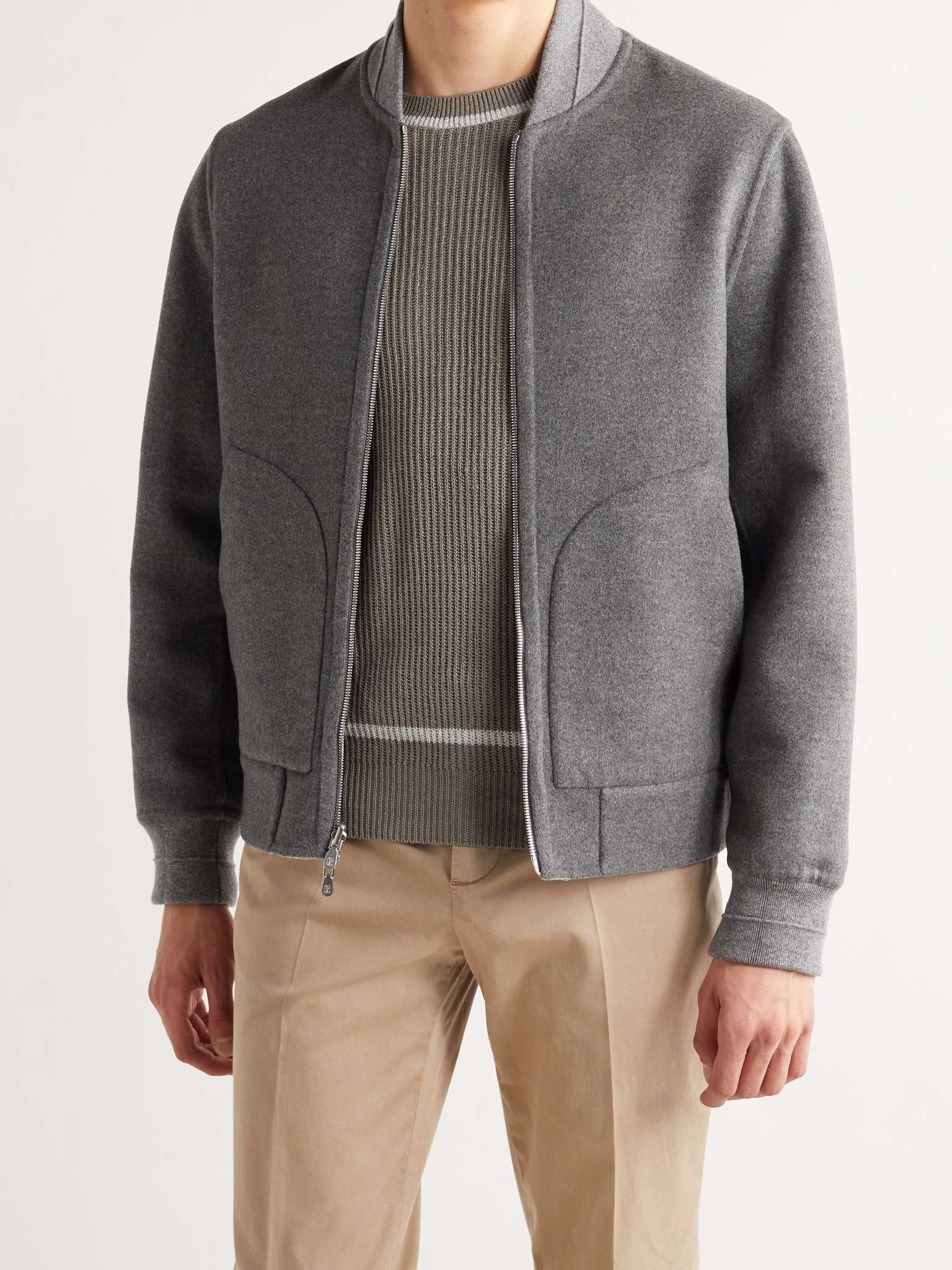 Reversible Cashmere Bomber Jacket - 6