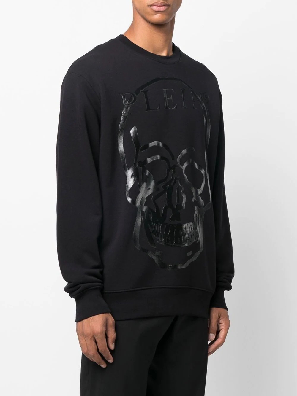 skull-print crew neck sweatshirt - 4