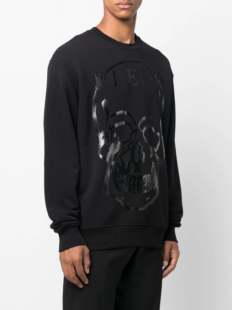 skull-print crew neck sweatshirt 4